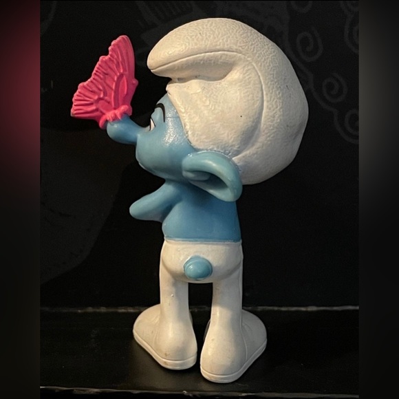 2011 McDonalds The Smurfs Grouchy Smurf Figure - Picture 4 of 6